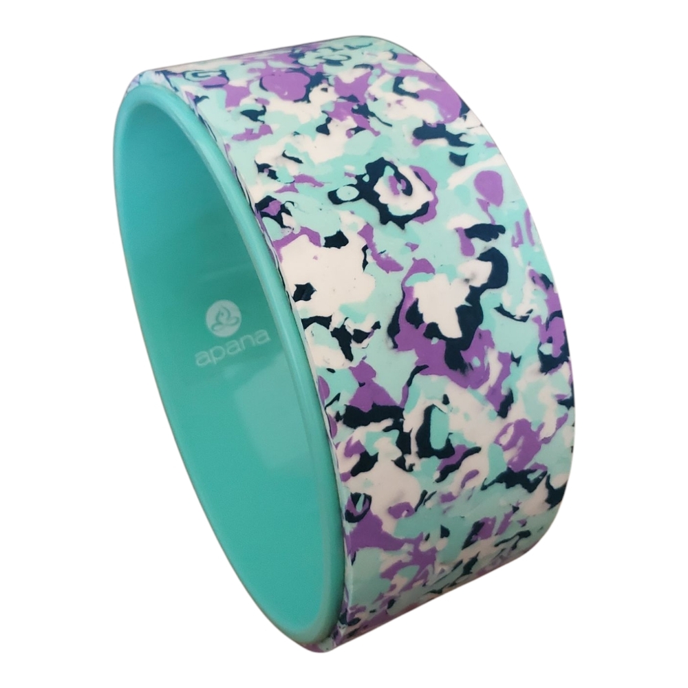 Apana Multicolor Yoga Wheel with Abstract Camo Design NWOT